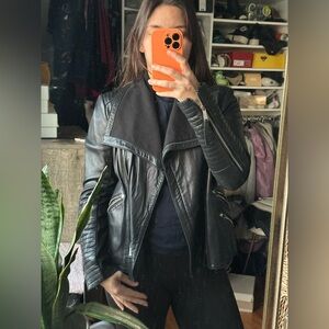 BCBGeneration Leather Moto Jacket - M
